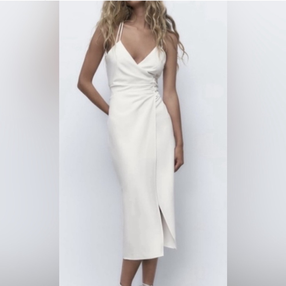 Zara White Backless Dress